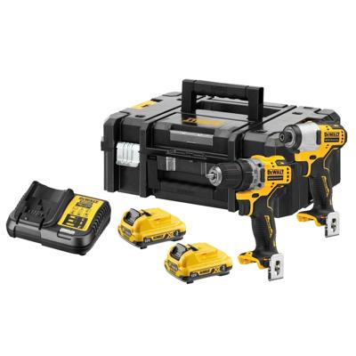DeWalt DCK2110L2T actieset DCD701 boorschroefmachine + DCF801 slagschroevendraaier 12v 3,0Ah XR - DCK2110L2T-QW