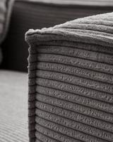 2-zitsbank Blok grijs corduroy 210 cm - thumbnail