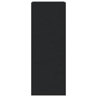 Schoenenkast 52x37,5x100 cm bewerkt hout zwart - thumbnail