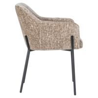Richmond Eetkamerstoel 'Fay' Chenille, kleur Shitake - thumbnail