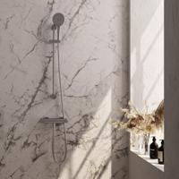 BRAUER Stripe Opbouw Douche Thermostaatkraan - SET 02 - glijstang - 3-standen handdouche - doucheslang - RVS-kleurig geborsteld PVD 5-NG-346 - thumbnail