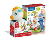 Clementoni - Hobbelpaard en wielen - Manen met tussenknopen - Vanaf 1 jaar oud - thumbnail