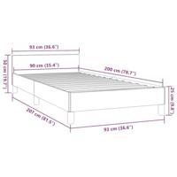 Bedframe met hoofdeinde zonder matras 90x200 cm stof zwart - thumbnail