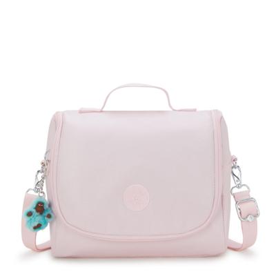 Kipling New Kichirou Large Lunchbox with Trolley Sleeve-Sea Pink Metallic