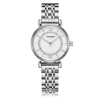 CAGARNY 6880 Fashion Life waterdichte witte achtergrond zilver stalen band quartz horloge - thumbnail