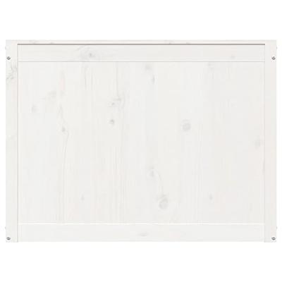 Wasmand 88,5x44x66 cm massief grenenhout wit