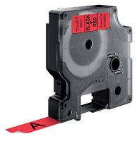 Labeltape dymo labelmanager d1 polyester 12mm rood - thumbnail
