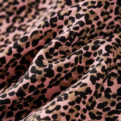 Kinderjurk met luipaardprint 104 middelroze