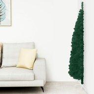 VidaXL Kunstkerstboom half met standaard smal 240 cm groen - thumbnail