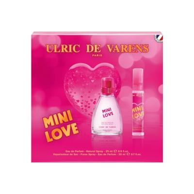 Ulric de Varens Giftset Mini Love Roze Eau de parfum + Mini Spray