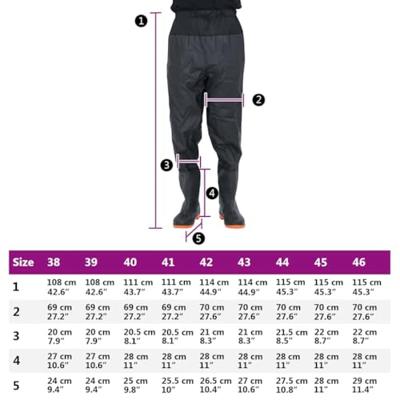 VidaXL Waadpak met laarzen maat 43 zwart VidaXL Waadpak met laarzen maat 43 zwart