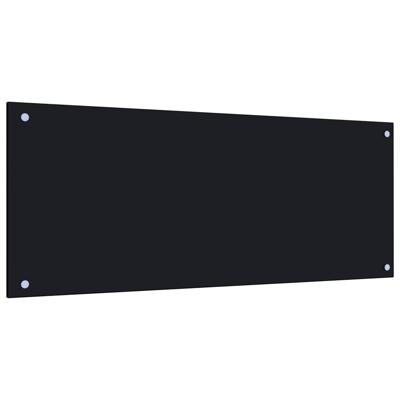 VidaXL Spatscherm keuken 100x40 cm gehard glas zwart