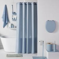 Set van 4 badkameraccessoires - TODAY - UTILITY - Beker, zeepdispenser, toiletborstel - Blauw - thumbnail