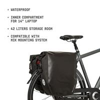 AGU Clean Dubbele Fietstas Shelter Large - Zwart - Waterdicht - thumbnail