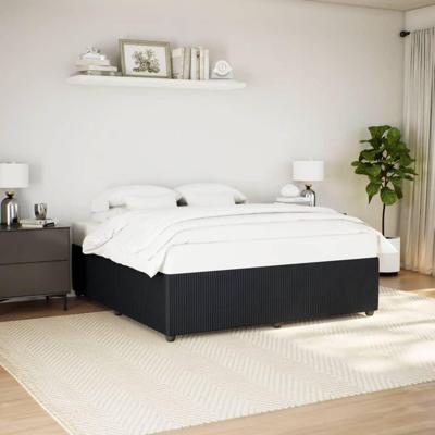 Bedframe zonder matras 180x200 cm fluweel zwart