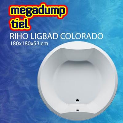 Riho Colorado rond inbouwbad 4-persoons 180cm glans wit acryl