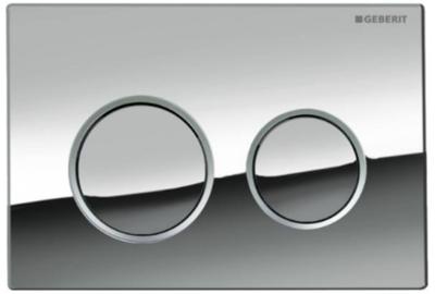Geberit Omega 20 bedieningspaneel chroom/mat-chroom voor Geberit Omega inbouwreservoir 12cm