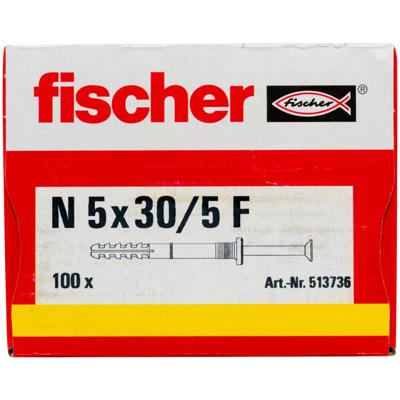Fischer 513736 Spijkerplug 30 mm 5 mm 100 stuk(s)