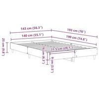 Bedframe zonder matras 140x190 cm spaanplaat wit - thumbnail