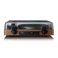 Volautomatische platenspeler met Bluetooth® transmissie en voorversterker Metalen platenspeler en toonarm Hout - thumbnail
