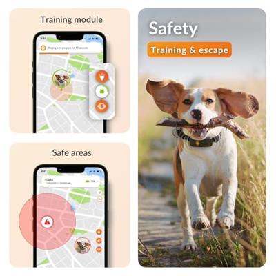 GPS hondenhalsband - WEENECT Dog XT - XL antenne - Waterdicht - Julius-K9 halsband - Werkt met abonnement - Zwart - thumbnail