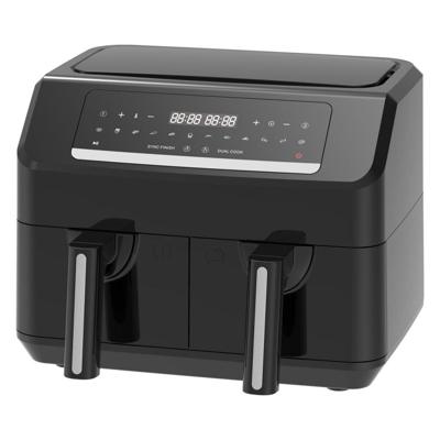 Emerio AF-130376.1 Dubbele Heteluchtfriteuse 2x3.6L 2400W Zwart Emerio AF-130376.1 Dubbele Heteluchtfriteuse 2x3.6L 2400W Zwart