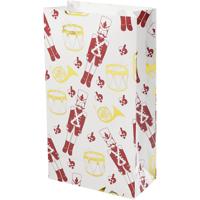 Vivi Gade Papieren zakken, notenkraker, h: 21 cm, afm 6x12 cm, goud, rood, wit, 8 stuk/ 1 doos - thumbnail