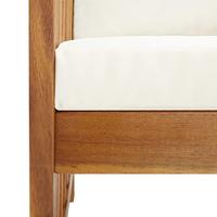 Tuinstoelen 2 st met kussens massief acaciahout - thumbnail