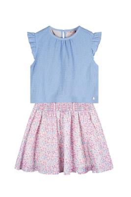 NoNo zomer jurk meisjes - blauw - Mayke