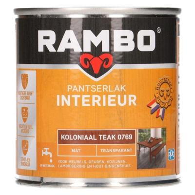 Rambo Pantserlak Interieur Transparant Mat - Koloniaal Teak
