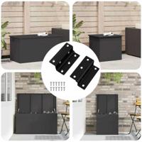 VidaXL Scharnier 2 pcs zwart 38 x 17 x 60 mm ijzer - thumbnail