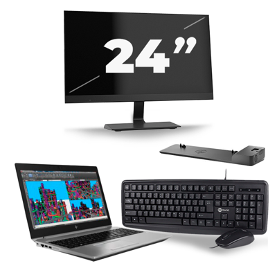 HP ZBook 15 G5 - Intel Core i7-8e Generatie - 15 inch - 16GB RAM - 256GB SSD - Windows 11 + 1x 24 inch Monitor HP ZBook 15 G5 - Intel Core i7-8e Generatie - 15 inch - 16GB RAM - 256GB SSD - Windows 11 + 1x 24 inch Monitor
