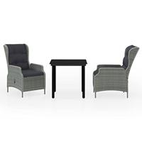 3-delige Tuinset lichtgrijs - thumbnail