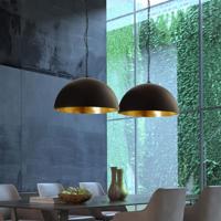 Steinhauer Hanglamp semicerikel 2556 zwart goud - thumbnail