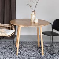 ZILT Ronde Eettafel 'Memo' Eikenhout, 100cm, kleur Naturel - thumbnail