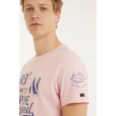 PME Legend T-shirt met printopdruk lichtroze PME Legend T-shirt met printopdruk lichtroze