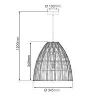 Brilliant Rotan hanglampMinster Ø 35cm - 99552/09 - thumbnail