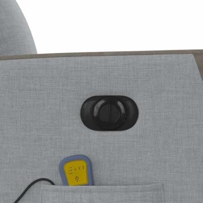 Massagestoel elektrisch verstelbaar stof lichtgrijs