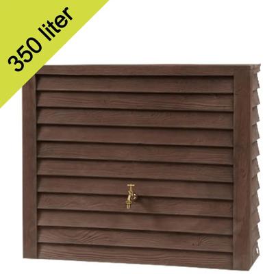 Garantia design regenton woody 350 liter donkerbruin