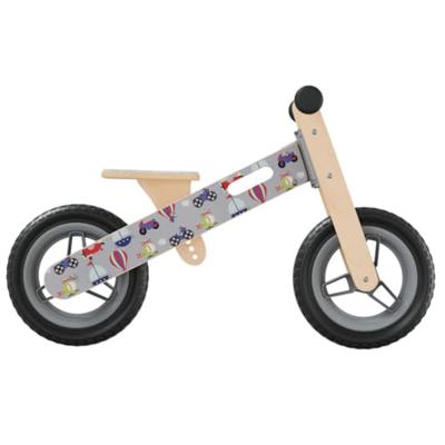 VidaXL Loopfiets voor kinderen grijs met print