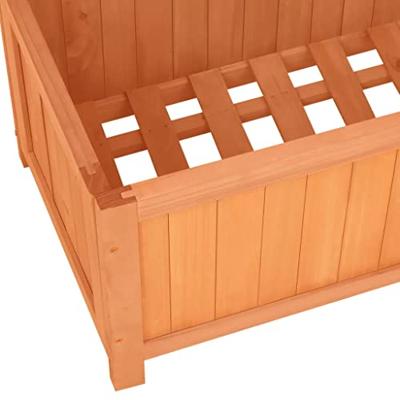 VidaXL Latwerkplantenbak 70x30x135 cm massief vurenhout bruin