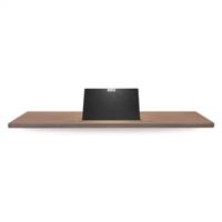 Looox Wooden Bath Shelf 88 cm, massief eiken, old grey, mat zwart - thumbnail