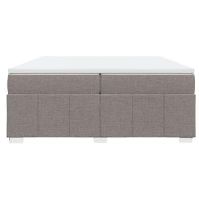 Boxspring met matras stof taupe 200x200 cm