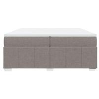 Boxspring met matras stof taupe 200x200 cm - thumbnail