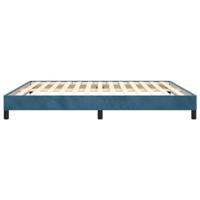Bedframe fluweel donkerblauw 180x200 cm - thumbnail