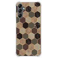 Samsung Galaxy A14 shockproof hoesje - Kubus groen bruin - thumbnail