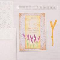 Nellie's Choice • embossing folder achtergrond hart en blad 15x15cm - thumbnail