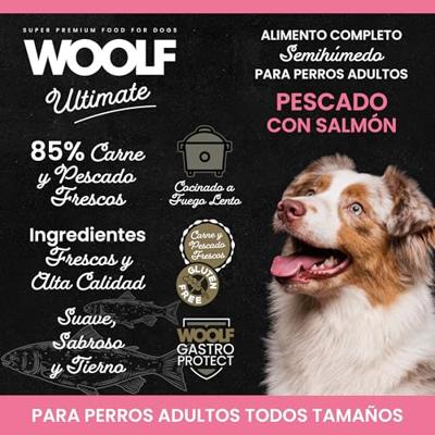 WOOLF Ultimate soft Salmon - halfvochtig hondenvoer - 1kg