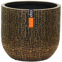 Capi bloempot Bol Skin 14x13 cm Zwart goud - thumbnail