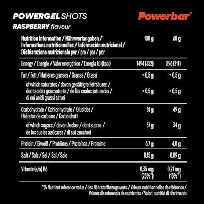 Powerbar PowerGel Shots Framboos (24x60g) - thumbnail